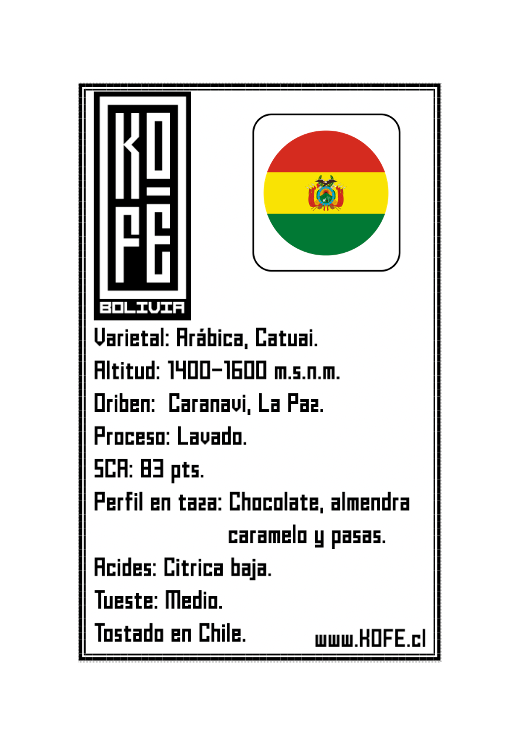 Bolivia especialidad 1 Kg