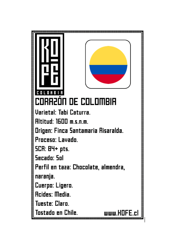 Corazón de Colombia 250 gr